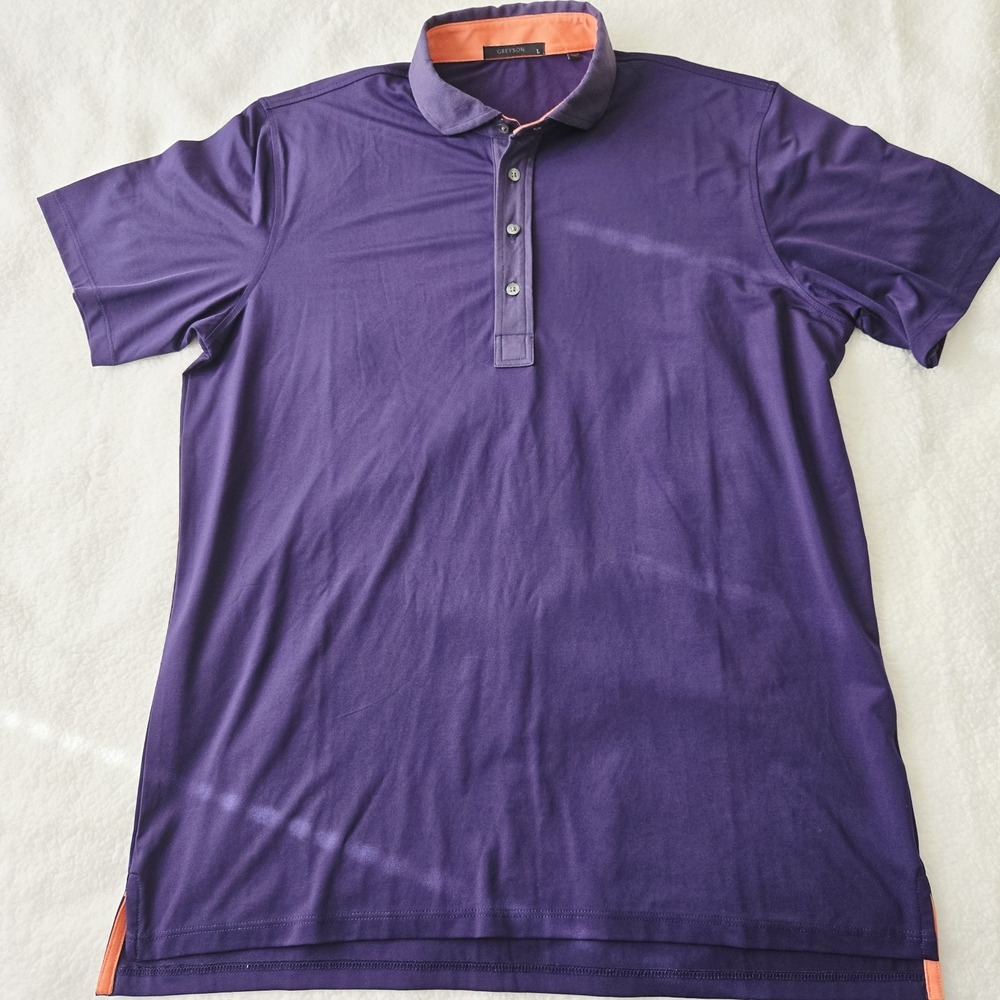 Greyson Polo Shirt Large Purple Golf Golfing Outdoor Active Men - Picture 2 of 5